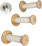 La La Pet® 3Pcs Wood Cat Scratching Post Cat Shelf Board Floating Cat Perch Cat Climber Cat Scratcher Wall Cat Furniture Cat Climber Bed Tower Tree