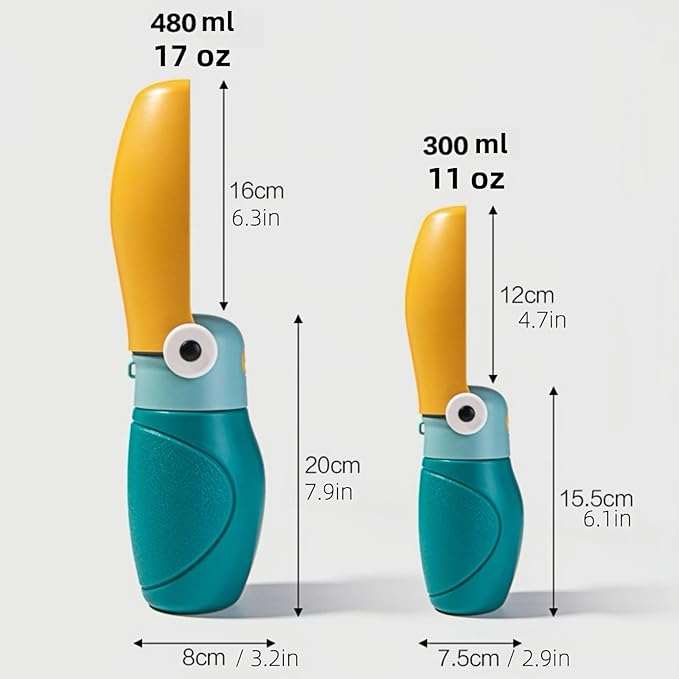 Dog Water Bottle Portable Puppy Travel Foldable Water Bottle Leak Proof Water Dispenser for Pet Cats Walking Hiking Travel Food Grade Plastic-Back 16 oz