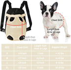 FEimaX Dog Carrier Backpack Pet Legs Out Front Cat Travel Bag, Adjustable Puppy Backpacks Carriers Hands-Free for Small Medium Dogs Cats Hiking Traveling Camping Daily Walking