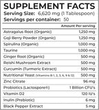 Anti-Aging & Immune Support | Organic, Human-Grade Ingredients | Medicinal Plants & Mushroom Extracts | Omega 3's, Antioxidants, Probiotics, Vitamins & Minerals | Plant-Based & Vegan