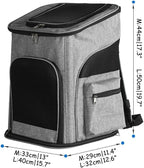 Pet Carrier Backpack with Sturdy Steel Frame for Easy Travel & Comfort, Privacy-Focused Pet Carrier Backpack for Secret Adventures (Pink, M:33X29X44CM/13"X11.4"X17.3")