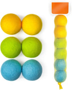 100% Wool Felt Cat Toy Balls – 6-Pack, 3 Colors – Natural, Durable & Safe Size for Kittens and Cats