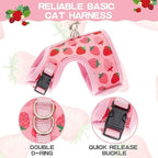 BINGPET Cat Harness with Leash Escape Proof - Fashionable Mesh Cat Dog Walking Harness Leads, Adjustable for Kitties Puppies Small Animals