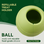 Long-Lasting Interactive Dog Lick Toy, Stuffable Dog Enrichment to Keep Dogs Busy, Wobbly Treat Dispensing Freezable Licking Toys, Food-Grade Safe (Green,M)