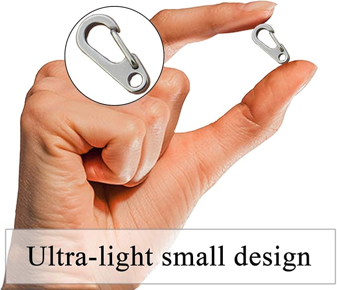 IVIA Dog Tag Clips / 2 Pack/Multiple Size 304 Stainless Steel Quick Clip with Rings/Easy Change Dog Cat ID Tag Holder for Small pet Collars and Harnesses.(2 Small Grey)