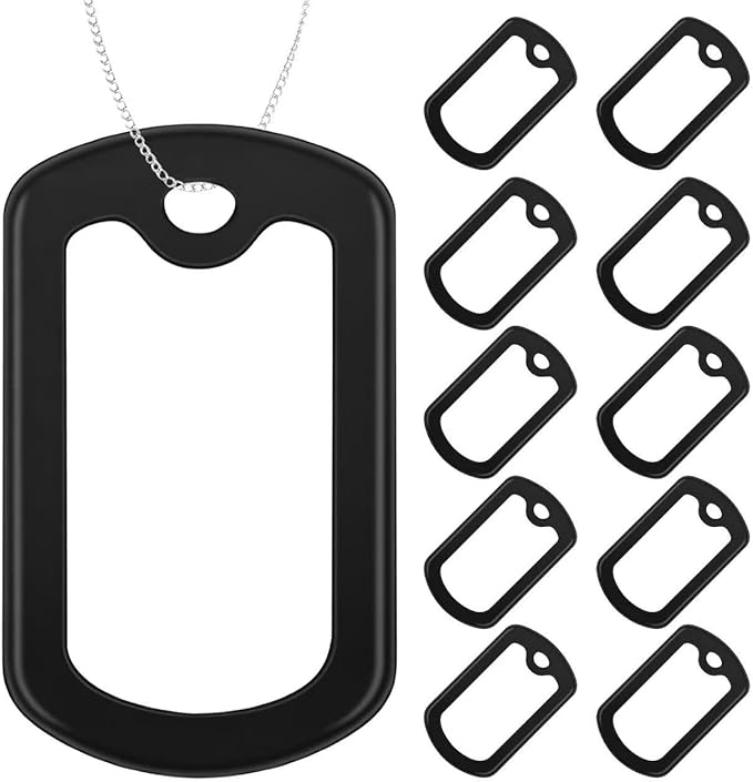 10 Pack Military Dog Tag Silencer, Heavy Duty Military Dog Tag Silencer Silicone, Lightweight Dog Tags Silencer Military to Reduce Noise & Scratching