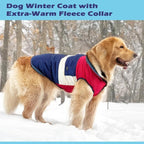 Dog Coat Reversible Winter Jacket for Small Dog Puppy Cozy Fleece Lining Size XXL