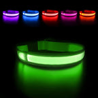 MASBRILL LED Dog Collar - Light Up Dog Collars Rechargeable - Waterproof Night Walking Glowing Dog Collar for Small, Medium, Large Dogs