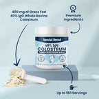 40% IgG Grass Fed Colostrum for Dogs, High IgG Third Party Tested, Immune Support, Skin & Gut Health, Seasonal Allergy & Itch Relief, Made in USA, 2.5 Oz