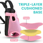 Dog Backpack Carrier, Pet Sling Front Backpack for Small Medium Dogs 10-16 Lbs, Legs Out, Adjustable Wearable Puppy Chest Travel Bag, Thick Straps & Cushion, Easy-Fit for Hiking/Walking/Camping