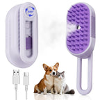 Steam Brush for Cat & Dog – 3-in-1 Spritz Pet Spray Hair Removal Comb for Grooming & Shedding Steam – Water Brush for Long