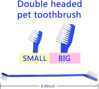 Newday Dog Toothbrush Set of 8 - Dual Headed, Dental Hygiene Convenient Soft Toothbrush to Clean pet Teeth, Dog Tooth Brushes for Small to Large Dogs, Cats, and Most Pets, Teeth Brush in Bulk