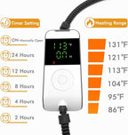 Dog Heating Pad, Completely Chew-Proof Cord Heated Dog Bed, Waterproof Adjustable Temperature Heated Cat Pad, Pet Heating Pad for Puppy Kitten, Electric Pads for Pregnant New Born Pet (L)