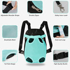 FEimaX Dog Carrier Backpack Pet Legs Out Front Cat Travel Bag, Adjustable Puppy Backpacks Carriers Hands-Free for Small Medium Dogs Cats Hiking Traveling Camping Daily Walking