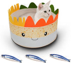 Cute Cat Beds Kitten Beds, Soft Small Dog Beds, Washable Pet Beds for Puppy and Kitty, Funny Burrito Shape, 20 Inch