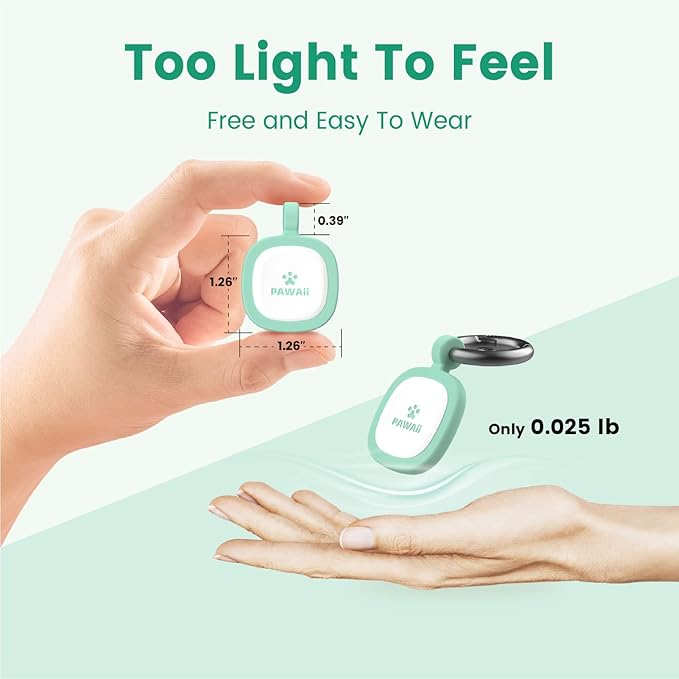 Pawaii QR Code Pet ID Tag, Silent Silicone Dog ID Tag, Modifiable Pet Online Profile, Free Online Pet Page Emergency Contact, Scan QR Receive Instant Pet Location Alert Email, 1Pack (Green)