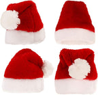 4 Pieces Cat Santa Hat Dog Christmas Hat with Adjustable Chin Cute Christmas Pet Costumes for Dogs Cats Winter Holiday Party Dress up Photo Props Supplies Gifts