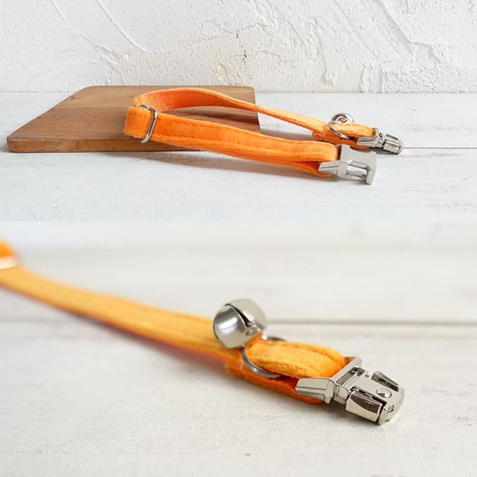 Cat Collar Personalized with Name Phone Number Engraved,Customized with Bell for Small Dogs Puppy Kitten