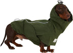 Waterproof Dog Raincoat, Hooded Raincoat for Dachshund Whippet Small Medium Large Dogs, Adjustable Dog Rain Coat Jacket (02 (Dachshund 10-16lbs))