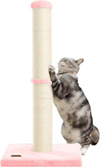 34inch Cat Scratching Post with Natural Sisal Rope 4.3Inch Large Diameter Scratcher Post Tree for Indoor Cats Pink