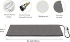 Pet Heating Pad for Dog Heating Pad for Cat Electric Mat Heated Pet Bed Mat Pet Heating Pad with Timer and Soft Washable Cover(X-Large:32" x 20"(Gray))