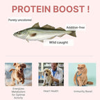 Puppyluv Treat - Freeze Dried Pollock Dog & Cat Treats, Wild Caught, Single Ingredient, Natural High Protein & Fish Oil, Grain Free, Gluten Free, 2.8oz