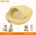 BALANCE 2 in 1 Cat Bed Cave for Kittens and Small Dogs, Cat Tents for Indoor Cats, Covered Cat Beds with Removable Cushion, Calming Cat Nest, Cat Hideaway, Washable Cat House with Non-Slip Bottom