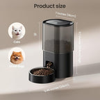 Automatic Cat Feeder and Water Fountain 5G WiFi Cat Food Dispensers, APP Remote Control, Programmable Timed Feeding,Dry Food Smart Feeder 10s Voice Recorder, 1-10 Meals/Day for Cats Small Dogs