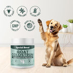 Special Breed Goat Colostrum for Dogs and Cats, Immune Support Supplement for Allergy and Itch Relief, Grass Fed Colostrum Powder - 300 Scoops