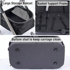 Pet Stroller for Small Medium Dogs, Cat Carriage Travel System Four Wheel Dog Stroller with Carrier, Zipperless Entry/Cup Holder/Storage Basket