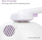 aumuca Cat and Dog Grooming Brush for Shedding, Removes Loose Fur from Long or Short Haired Pets - Ideal for Cats, Kittens, Rabbits, and More - Purple