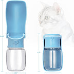 Portable Dog Water Bottle - Foldable Dog Water Dispenser | Leak Proof & Food Grade Plastic Travel | Pet Water Bottle for Cat Outdoor Walking Hiking Travel（US） (Sky Blue, 12oz)