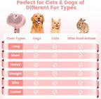 Steam Brush for Shedding Pets - Self-Cleaning Grooming Comb with Water Tank for Long & Short Haired Cats and Dogs (Pink)