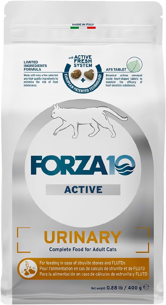 Forza10 - Cat Food, Limited Ingredient Cat Food for Urinary Health and UTI Support, Non-GMO, Fish Flavor, Made in Italy (0.88 lb)