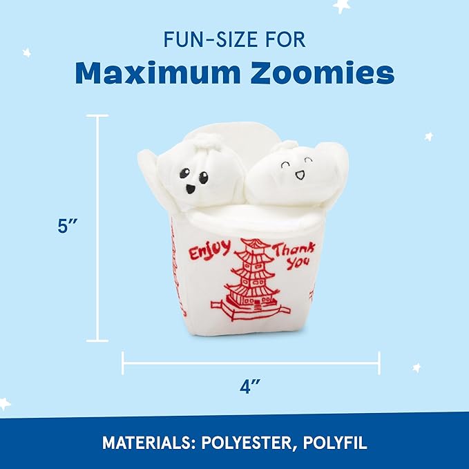 Barkbox Dog Toy 2 in 1 Interactive, Plush Exterior Material & Squeaker, Tearable Dog Toy with Squeaky Ball Inside, Ideal for Toy Destroyers - Andi's Dumpling, Small