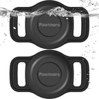 Waterproof Airtag Dog Collar Holder: 2 Pack Soft Silicone Air Tag Holder for Pet Dogs Cats Collar, IPX8 Waterproof AirTag Dog Tracker Protective Cover, Collar Holder Compatible with Apple Airtag