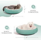Love's cabin Round Donut Cat and Dog Cushion Bed, 20in Pet Bed for Cats or Small Dogs, Anti-Slip & Water-Resistant Bottom, Super Soft Durable Fabric Pet Beds, Washable Luxury Cat & Dog Bed Blue