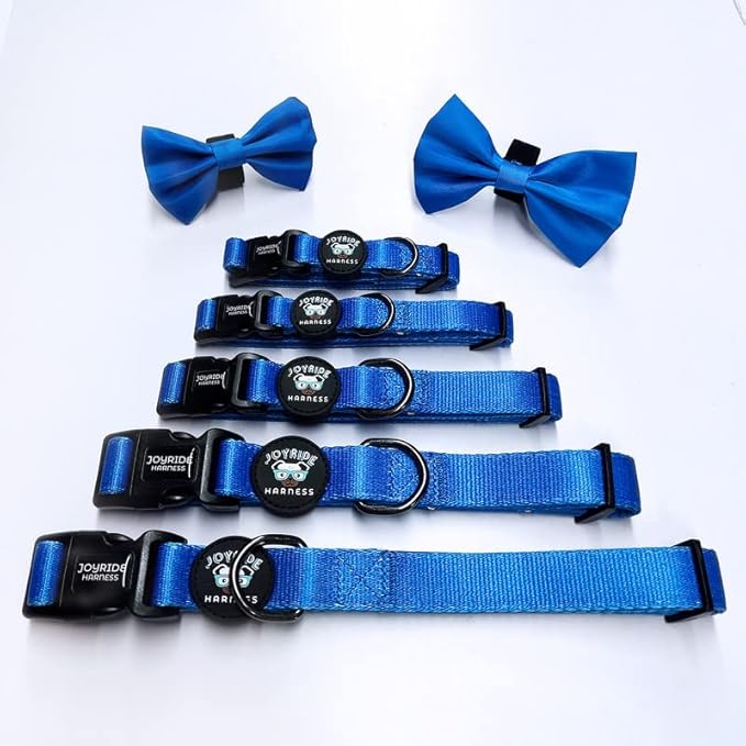 Joyride Harness Dog Collar with Removable Bowtie - Adjustable and Breathable for All Dog Breeds, Strong D-Ring and Heavy Duty Buckle, for Pet Lovers