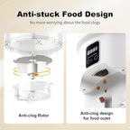 Automatic Cat Feeder & Water Dispenser, 4L Programmable Timed Cat Dry Food Dispenser with Dual Power, 3L Pet Fountain with Filter, 32dB Ultra-Quiet