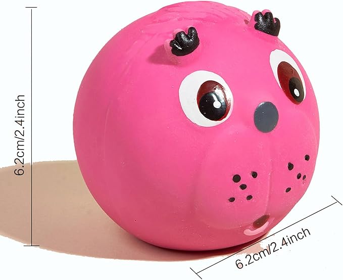 3PCS 2.4'' Squeak Latex Puppy Toy Funny Animal Sets Pet Interactive Play for Small Dog Assorted Color