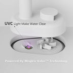 PET LAYSON Pumpless Cat Water Fountain, Smart Cordless Fountains Battery Operated, 3.6L/122oz with Maglev Valve Technology Rechargeable Water Dispenser for Cat &Dog, 2 Filters,2 Nozzles(Pink01, M1)