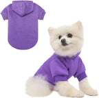 BINGPET Dog Hoodies - Fleece Lined Fall Dog Puppy Sweatshirt Soft Warm Sweater Winter Hooded Clothes for Small Medium Large Dogs & Cats