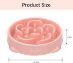 MateeyLife Large Slow Feeder Dog Bowls 2PCS, Anti-Choking Puzzle Dog Food Bowls, Anti-Slip Interactive Feeding Slow Down Eating, Bloat Stop Maze Dishes for Large Breeds 4 Cups Pink&Purple