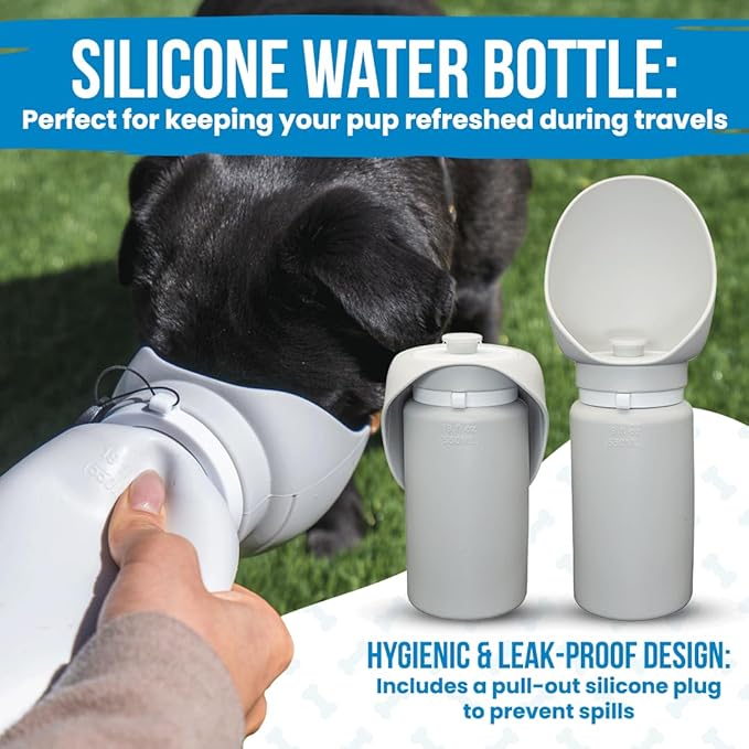 Travel Bag for Dogs and Cats - Dog Bag for Traveling Essentials & Travel Set - Pet Travel Bag with Dog Bowls and Water Bottle - Walking and Travel Accessories