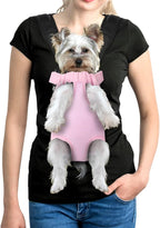 YUDODO Pet Dog Carrier Backpack Adjustable Dog Front Carrier, Legs Out Easy-Fit Dog Travel Backpack Carrier for Hiking Camping for Small Medium Dogs Cats and Rabbits (Medium, Pink)