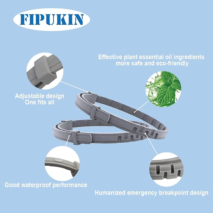 Natural Ingredients Flea Collar for Cats, Safe and Effective Flea and Tick Collar, Waterproof, 8 Months Protection, Free Comb and Tick Scoop,Prevention Treatment Drop, One Size Fits All, 1-Pack