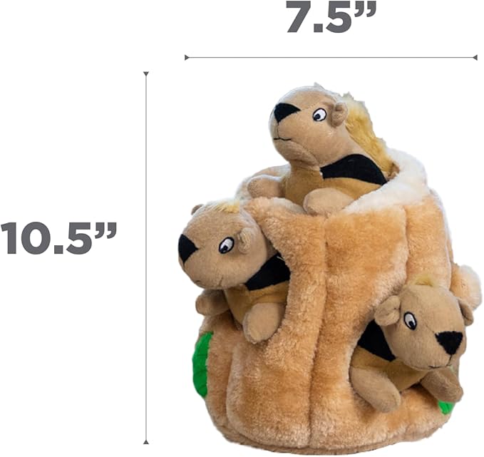 Outward Hound Hide A Squirrel Plush Dog Toy Puzzle, Large