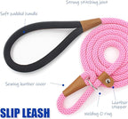 lynxking Dog Leash Slip Lead 5 6 8 FT Dog Training Leash Strong Heavy Duty Braided No Pull Training Lead Leashes for Small Medium Large Dogs