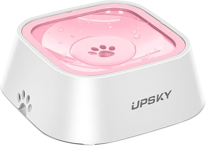 UPSKY Dog Bowl Dog Water Bowl No Spill Pet Water Bowl No Drip Slow Water Feeder Dog Bowl No-Slip Pet Water Dispenser 35oz Slow Drinking Bowl for Dogs and Cats