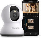 blurams 5G Pet Camera 2K, 360° PTZ Dog Camera with Phone App, Indoor Cameras for Home Security w/Dual-Band WiFi6, 2-Way Audio, Motion Tracking, Color/IR Night Vision, Siren, Cloud&SD
